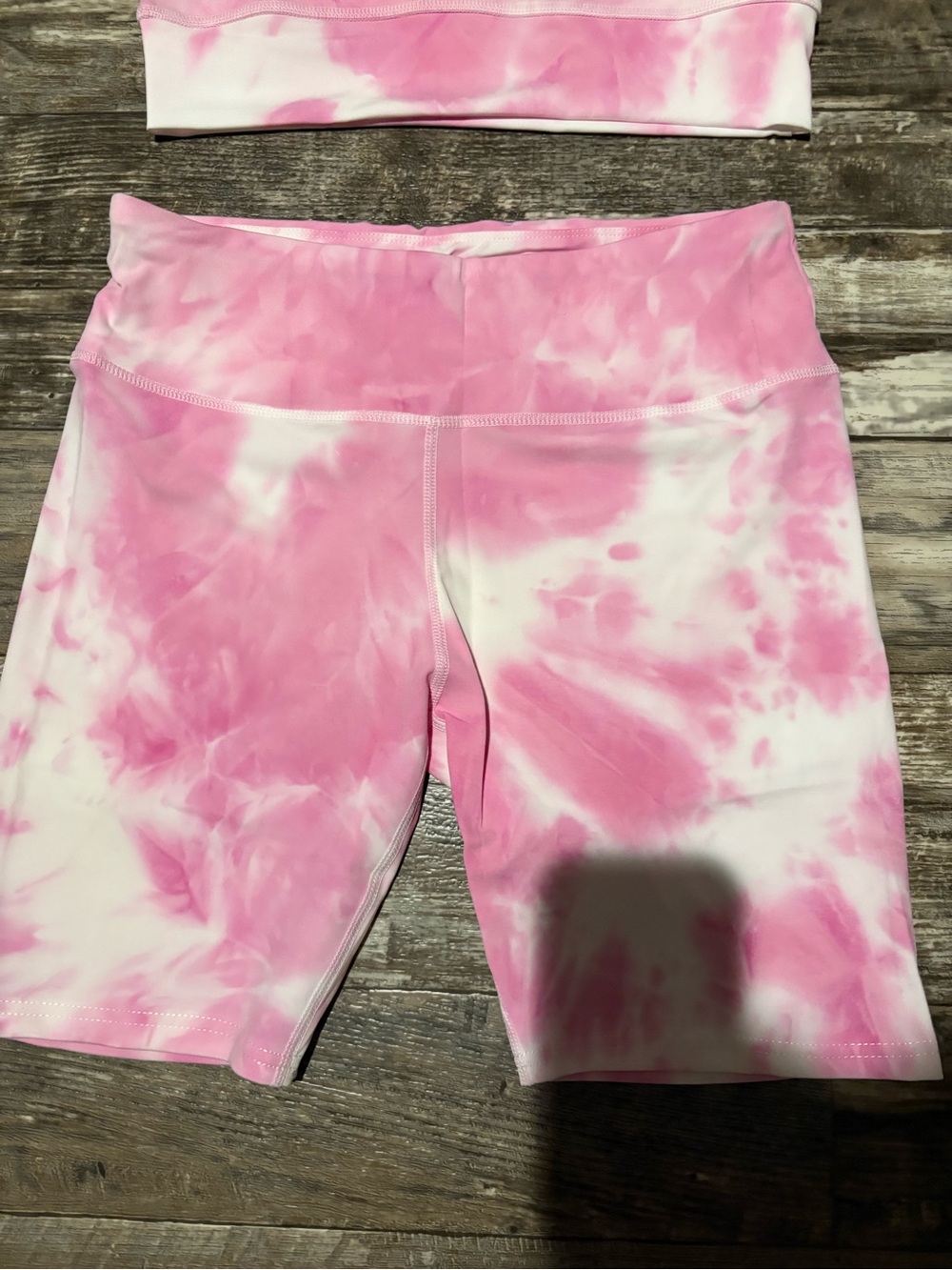 Kimberly C Pink & White Tie Dye Activewear Set NWT - Picture 3 of 6
